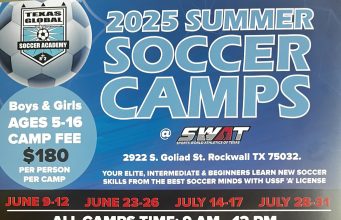 Incripciones abiertas para Cuatro (4) Campamentos de Verano 2025 de Futbol Soccer en Rockwall, Texas